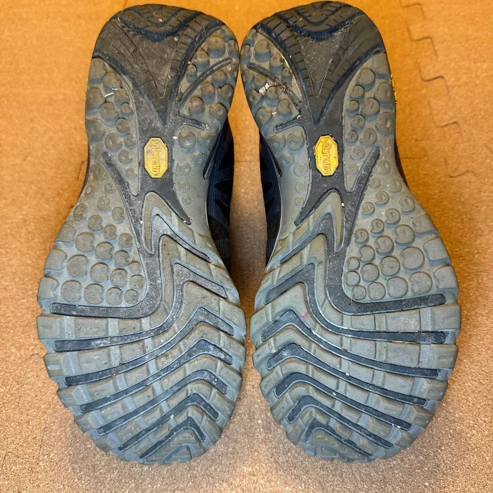 Merrell All Out Charge Shoes Women 8.5 Black Purple Trail Running Hiking J35750